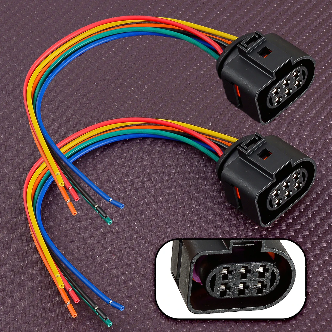 

2pcs/Set 6Pin Car Taillight Lamp Socket Plug Circuit Board Cable Fit for Audi TT TTS A3