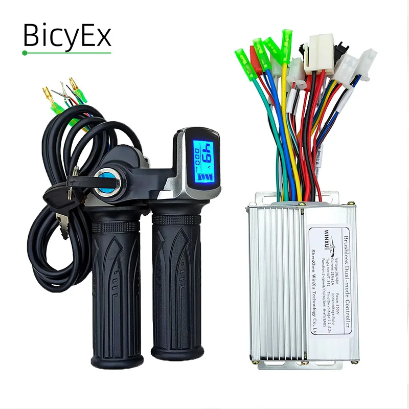 

36V 48V 350W 18A Brushless Motor Universal Drive Dual Mode Controller with LCD Speed Display Throttle Kit for Electric Scooter