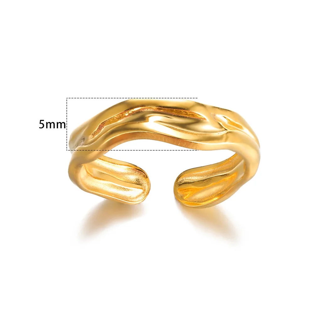 Feder Anillos Mujer Edelstahl Ringe Für Frauen Gold Farbe Bague Finger Ringe Devil'S Eye Anel Herz Schmuck Neue In Ring – Detail 8