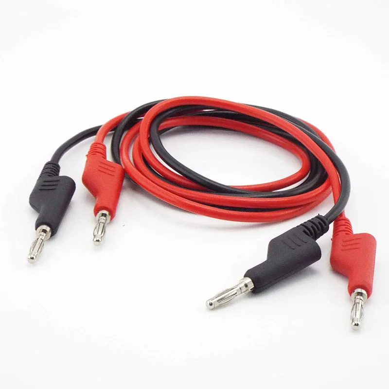 1M Test Cable Lead Double Ended Banana to Banana Plug Test Leads Cable 4mm 10A for Multimeter Measure C1