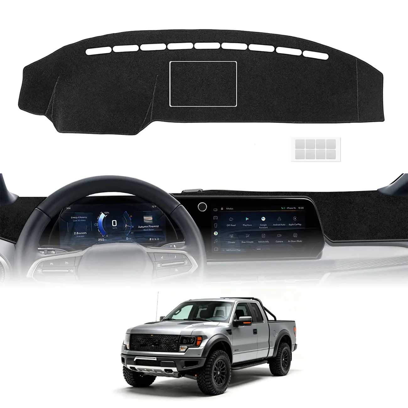 포드 F150 랩터 용 대시 보드 커버 매트 2009 2010 2011 2012 2013 2014..