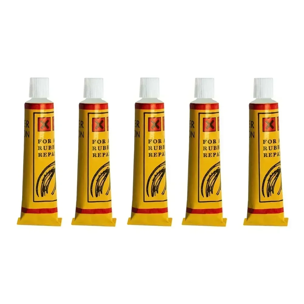 5Pcs/bag Bicycle Repair Glue Bike Tire Repair Tools Bicycle Inner Tube Puncture Cement Rubber Cold Patch Solution