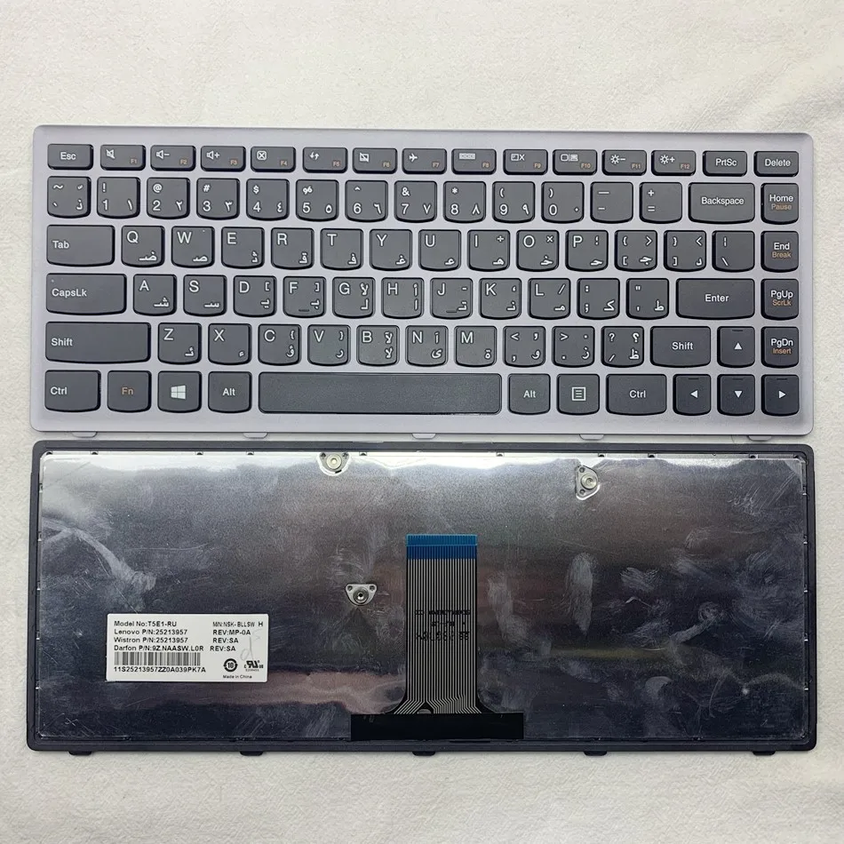 

Arabic Laptop Keyboard For LENOVO Ideapad G400S G405S G410S S410P Z410 Silver Frame AR Layout