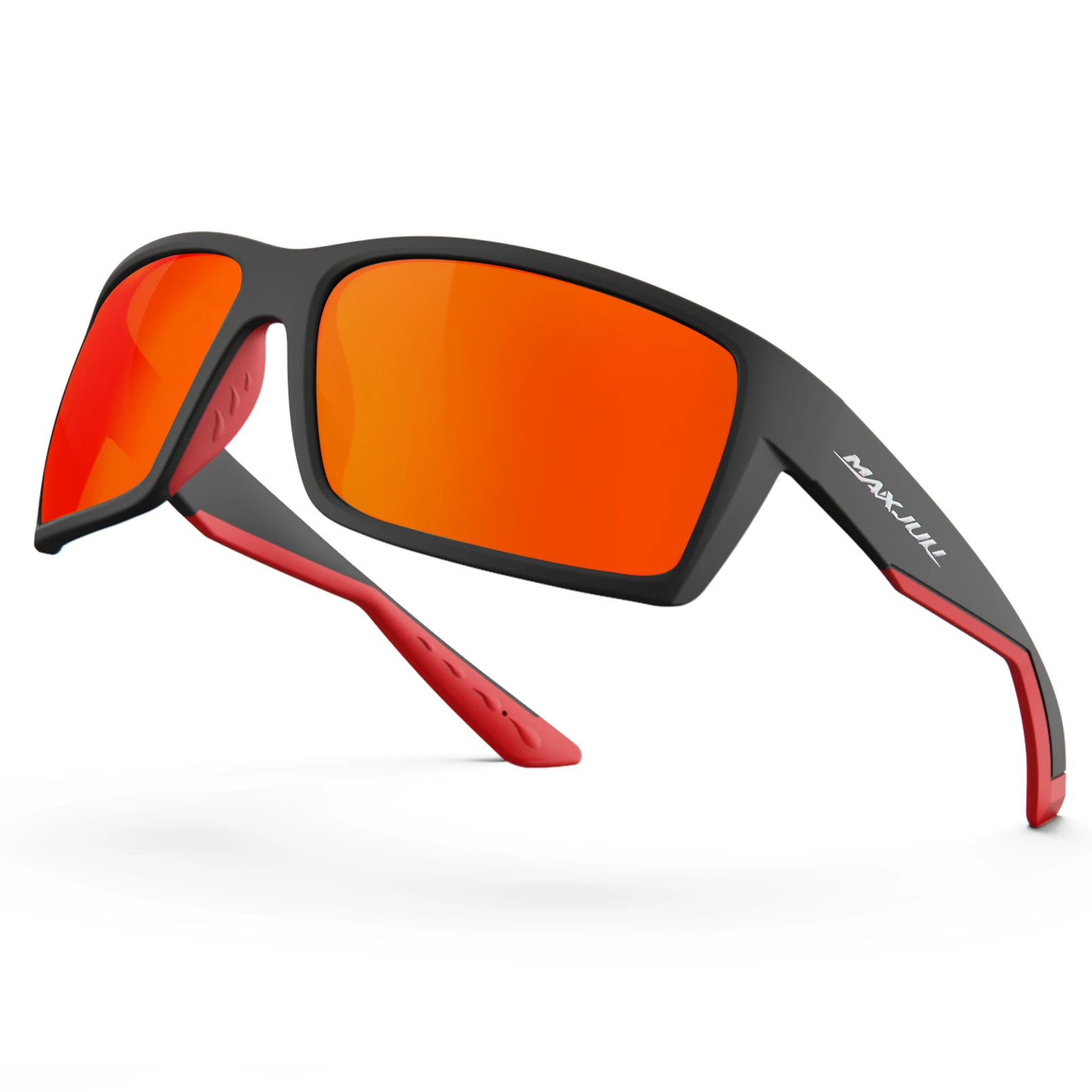 MAXJULI Lunettes de Soleil Polarisées Rectangulaires Extérieures pour Hommes Femmes, Lunettes de Soleil de Sport, Conduite, Pêche, Lunettes de Cyclisme 8122_voghion.com