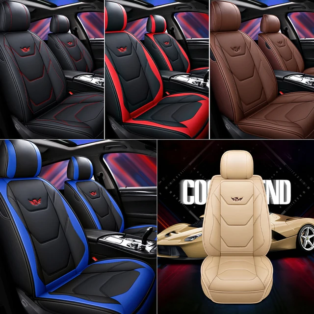 1pc Car Single Seat Cover Five Full Set Black Universal PU Leather Car Seat  Covers Vehicle Seat Cushion Protector Pad Interior - AliExpress