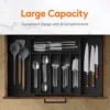 Silverware Drawer Organizer Expandable Utensil Tray for Kitchen Adjustable Flatware and Cutlery Holder for Spoons Forks Knives 2