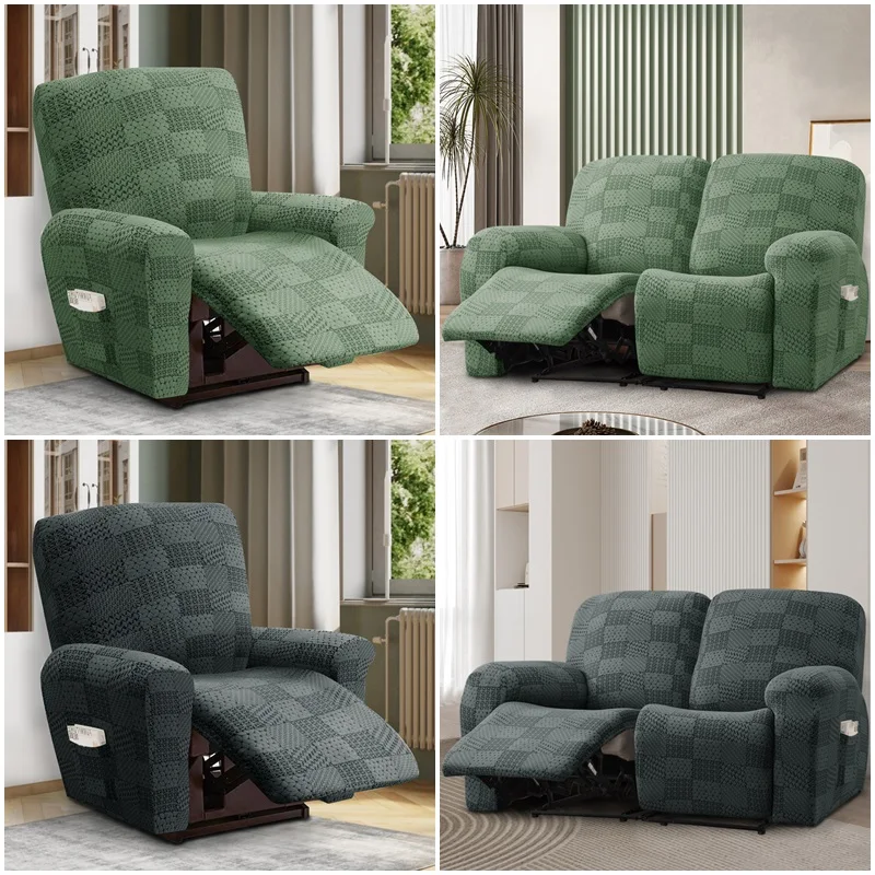 1 2 Seat Elastic Recliner Sofa Cover Jacquard Recliner Chair Covers Lazy Boy Armchair Cover For