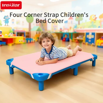 Lenzuolo per bambini traspirante Copriletto per pisolino con angoli per asilo con elastici a 4 angoli e cordino di serraggio 51x23 pollici Kids Be