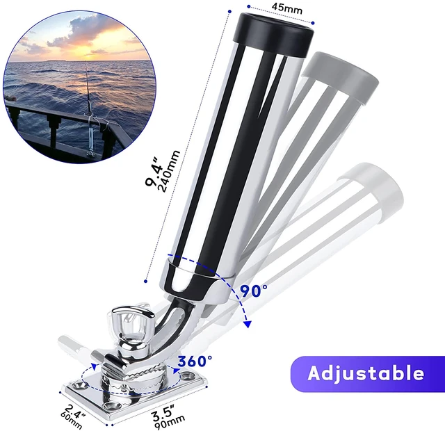 Support Stainless Steel Fishing Rod Holder  Stainless Steel Fishing Rod  Tube - Boat Parts & Accessories - Aliexpress