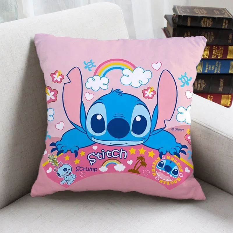 thumbnail image 1 of Funda de almohada de Lilo y Stitch, cubierta de cojín de sofá, decoración de la habitación del hogar, regalo para niños, Dragón de la suerte, 1 of 5
