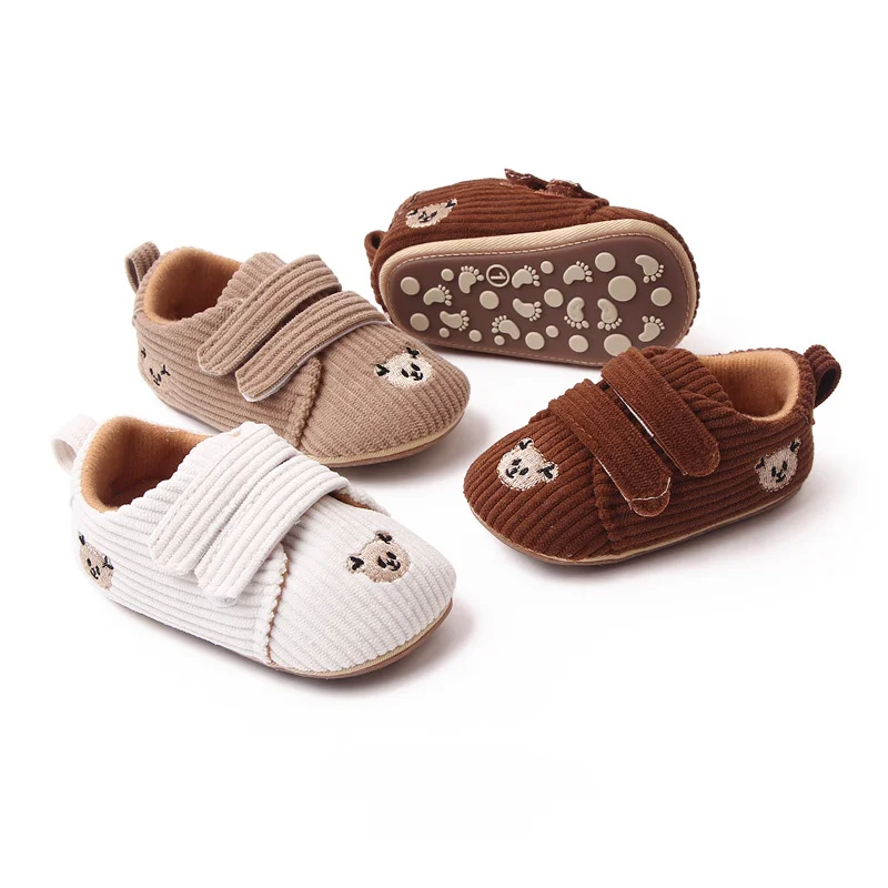 

Baby Shoes Boys Classical Cotton Non-slip Soft-Sole Rubber Sole Toddler Girl Boots Infant Crib First Walkers