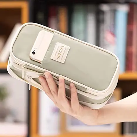 귀여운 연필 케이스 대용량 펜 가방 파우치 선물 카와이 소녀 사무실 학생 대학 편지지 주최자 학교 용품