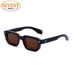 Luxury Polarized Square Sunglasses - Designer Fashion Rectangle Eyewear (C8polarizedBrown)