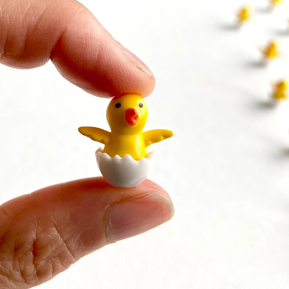 Mini Resin Chicks Miniatures 5/10pcs Tiny Fairy Garden Animals Micro Landscape DIY Craft Decoration