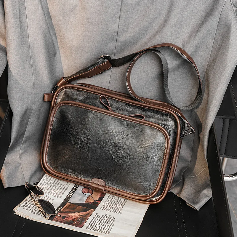 New High-Quality Men Shoulder Bag Korean Version Luxury Business Travel Document Crossbody Bag For Middle-Aged And Young People