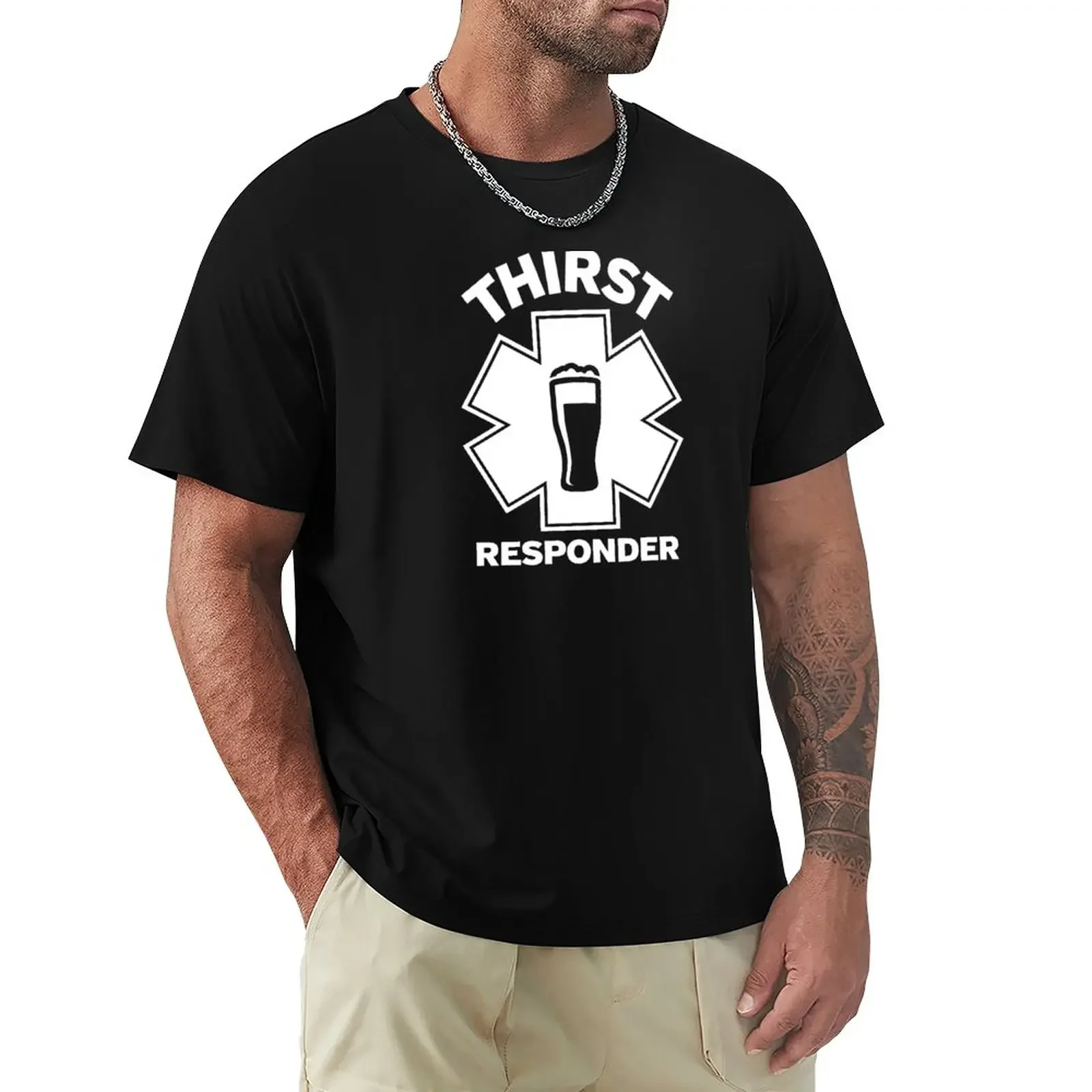 

Thirst Responder Funny Design for Bar Tenders T-Shirt oversized Blouse boys animal print mens white t shirts