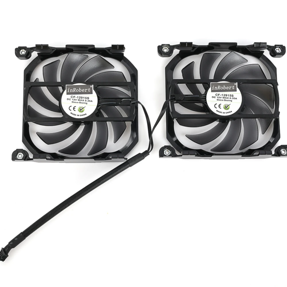 Placa Gráfica de Substituição Gpu Ventilador Placa de Vídeo Ventilador Inno3d Geforce Gtx 1070 1070ti 1080 1080ti P104100 Twin x2 Cf-12915s - Imagem 2