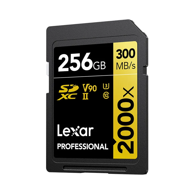 Original Lexar 2000X 300MB/s 64GB Memory SD Card 128GB 256GB SDXC UHS-II U3 Flash Hight speed Card For 3D 4K Digital DSLR Camera 128gb sd