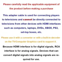 1.5M 5FT HDMI-Compatible Av Male To 3 RCA Conversion TV Set-Box DV DVD Audio Video Cable to 3rca Digital Wire Converter Adapter - Image 2