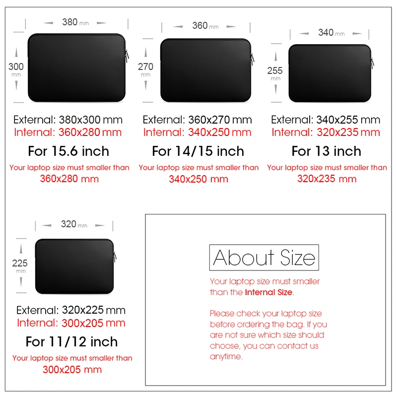 Funda para portátil, funda para PC para Xiaomi Air HP Dell, bolsa para portátil, funda para tableta para Macbook Air Pro Retina 11 12 13 14 15 15,6 pulgadas - Imagen 6