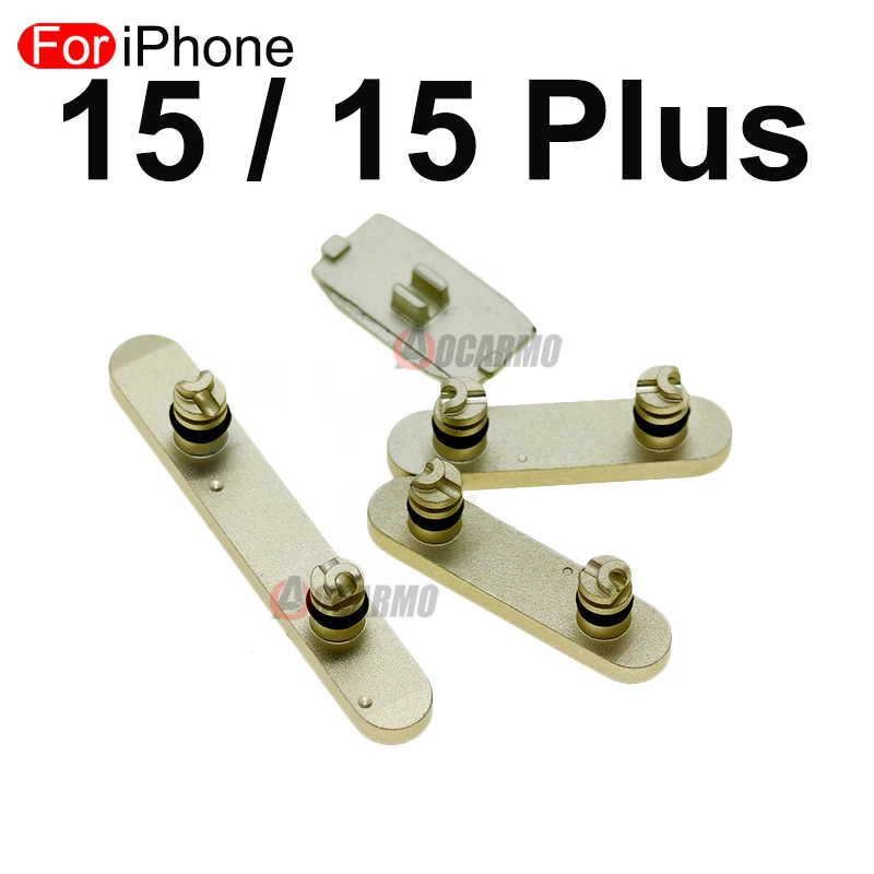 Aocarmo For Apple iPhone 15 15Plus Power On Off Volume Mute Button Complete Set Key Replacement Parts