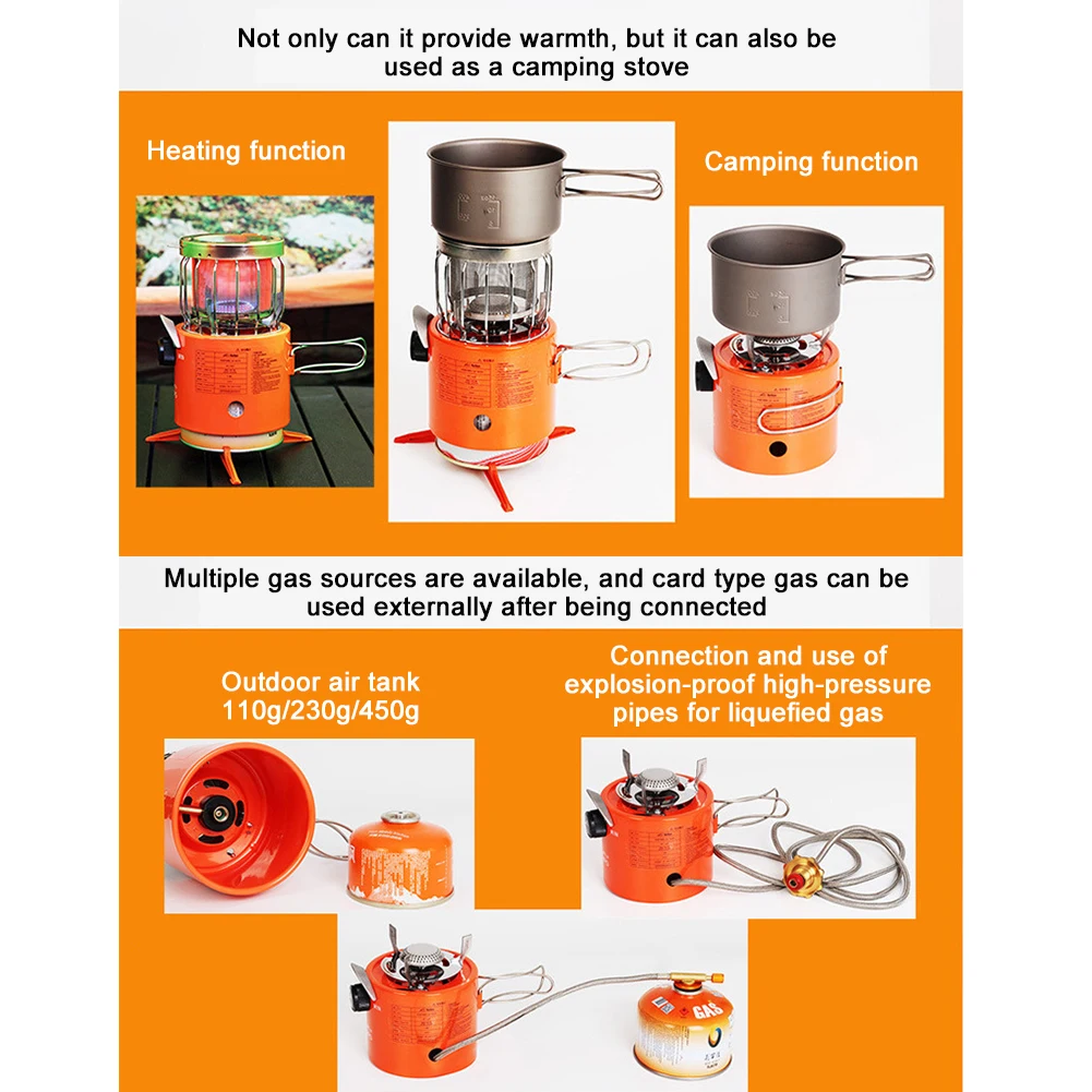 2000W Portable Camping Cooking Stove Heating Stove Tent Heaters High Efficiency Heating Hunting For Ice Fishing Hiking gas stove barbecue stove barbecue charcoal stove barbecue electric stove outdoor heating stove