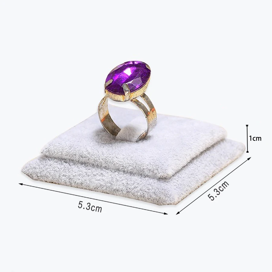 Velvet Ring Display Storage Rack, Jewelry Display Props Counter Showcase, Ring Holder, Single Ring Jewelry Stand