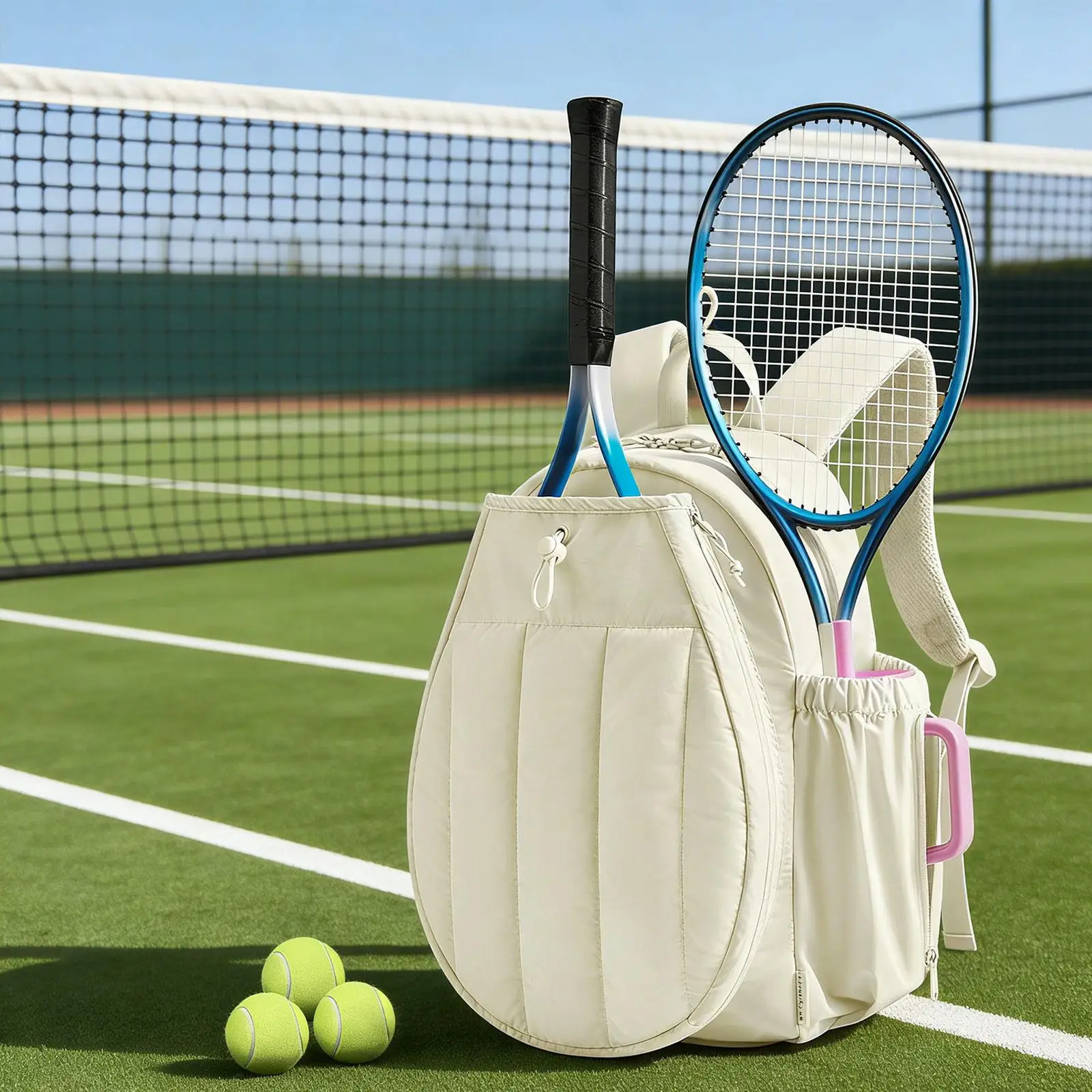 Outdoor Sports Tennis Racket Bag Large Zipper Pocket Paddle Tote for Duffle Storage and Travel Outdoor Sports Tennis Racket Bag Large Zipper Pocket Paddle Tote for Duffle Storage and Travel
