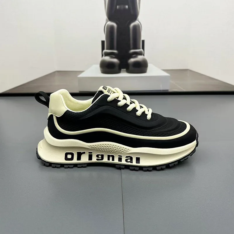 New Sneakers Men Wear resistant Anti slip Breathable Running Shoes Thick soled Height Boosting Casual Shoes Zapatos para hombres 4