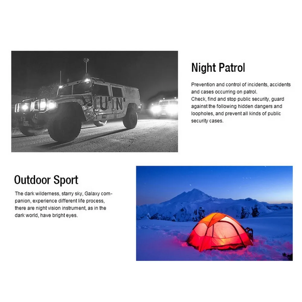 Tactical Visão Noturna Infravermelha Digital Monóculos Riflescope Dispositivo Telescópio à Prova Impermeável Água para a Caça ao ar Livre Noite Patrulha Pvs14 Telescópio e binóculos 1 High Quality Ferramenta