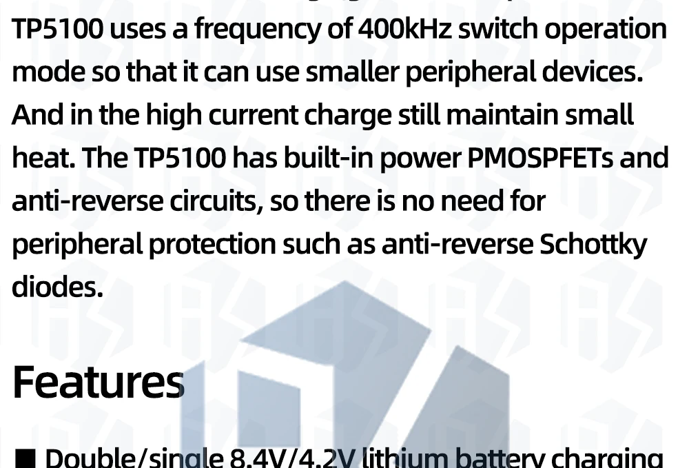 1~5 Stück EGBO TP5100 TP5000 Lademanagement-Stromversorgungsmodul 1A 2A Kompatibel mit 4,2V 8,4V Lithium-Batterien – Detail 20