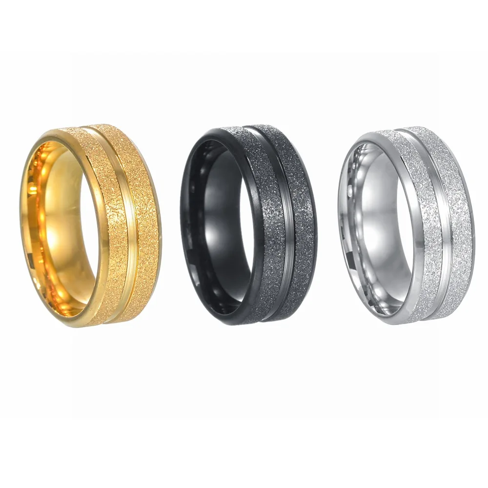Couples Rings Finger Ring Wedding Rings Wedding Ring Men 8mm Titanium Matte