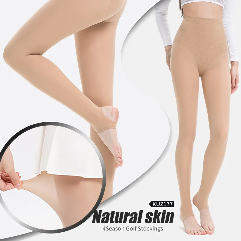 PGM Women's Golf Ice Silk Sunscreen Socks with No Trace Leggings Bottom Pants Silk Stockings KUZ177