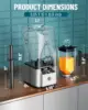 Professional Blender With Shield Quiet Sound Enclosure 2200W Industries Strong and Quiet Professional-Grade 6