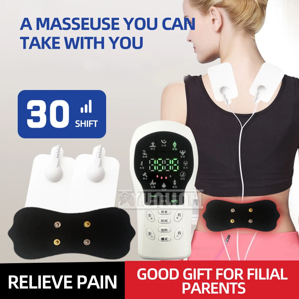 Electric Tens Machine Digital Therapy Body Pain Relief Agopuntura Massaggio Stimolatore Elettrodi Pad Massaggiatore Salute