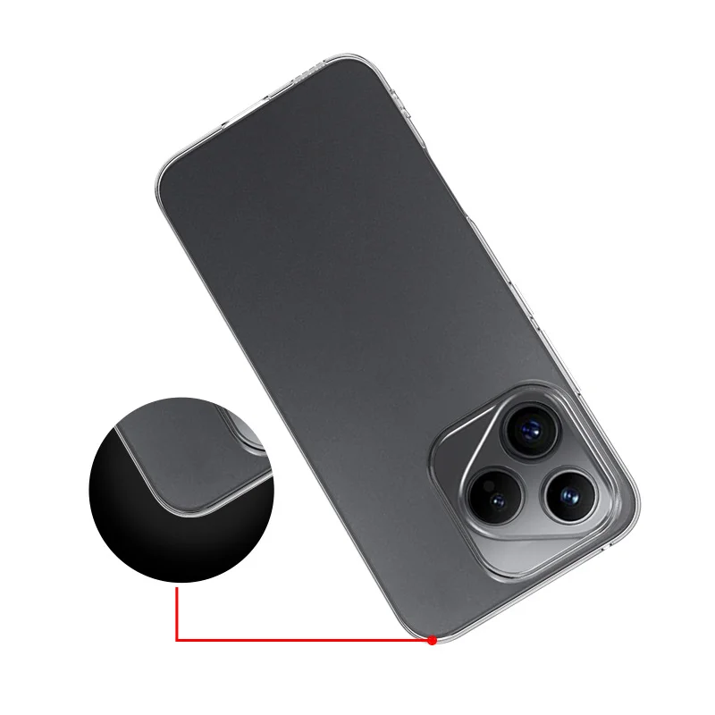 Ultra Slim Transparent Soft TPU Back Cover - Clear Bumper Case