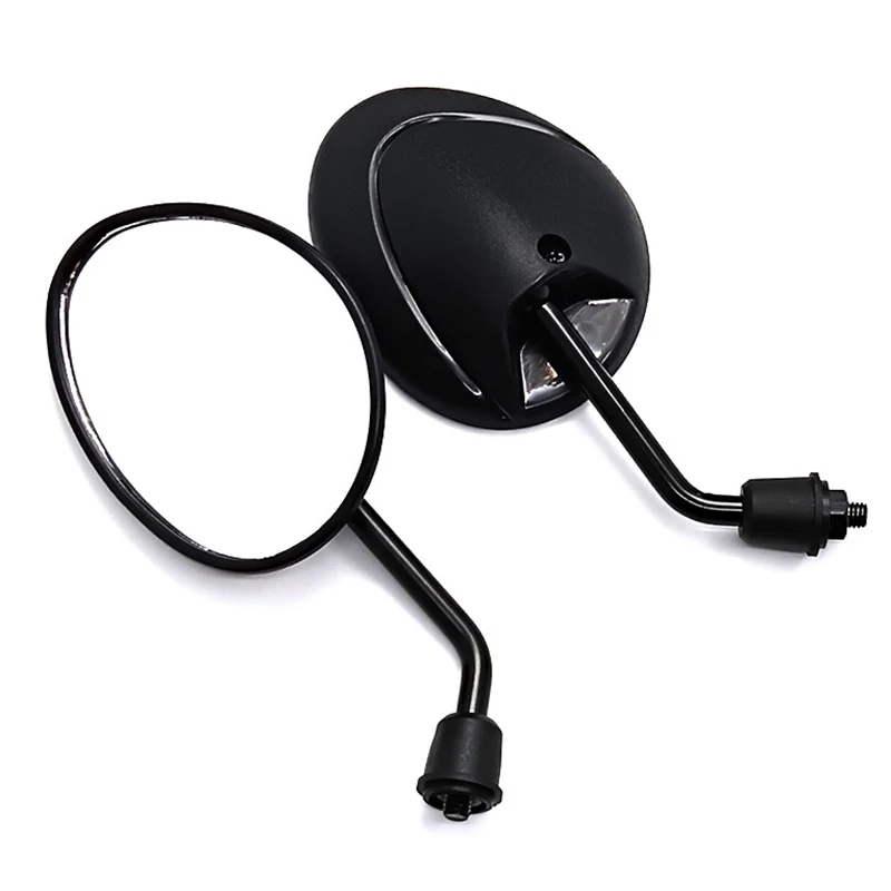 Carbon Fiber Texture Burnt Titanium Rearview Mirrors, 22mm Handle Bar, Universal Motorcycle, 1 Pair