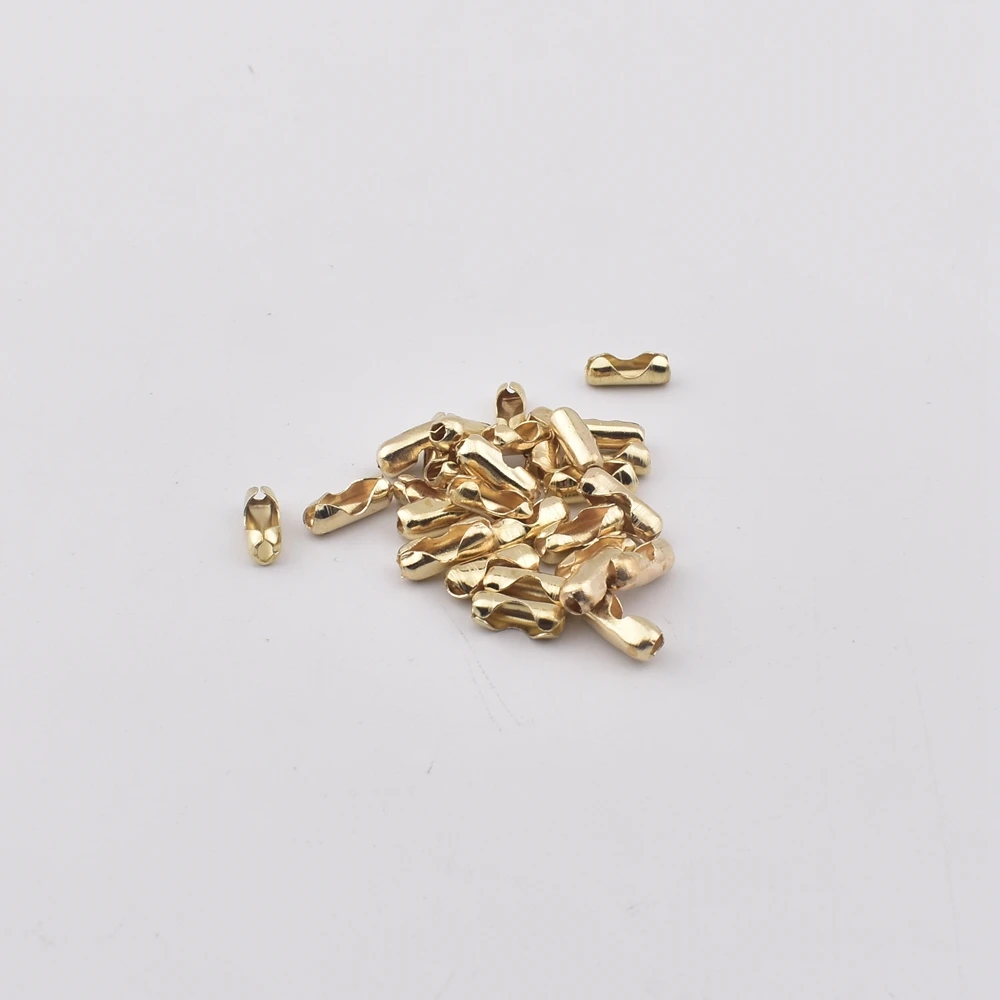 100-200Pcs/Lot 1.5-3.2 mm Ball Beads Chain Connectors Clasps Diy Jewelry Chains Accessories Making Supplies