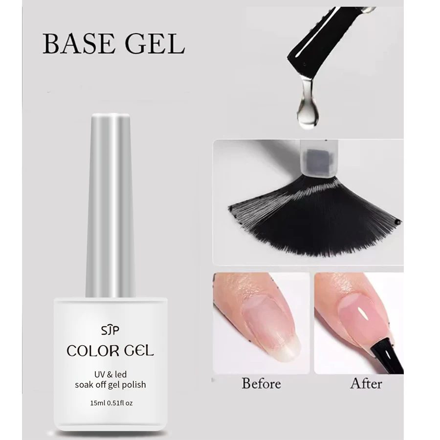 15ml Nail Builder Base Gel Strong Nail Glue No-Wipe Gel For Adhesive Tools Acrylic False Tips For Salon Home Art D