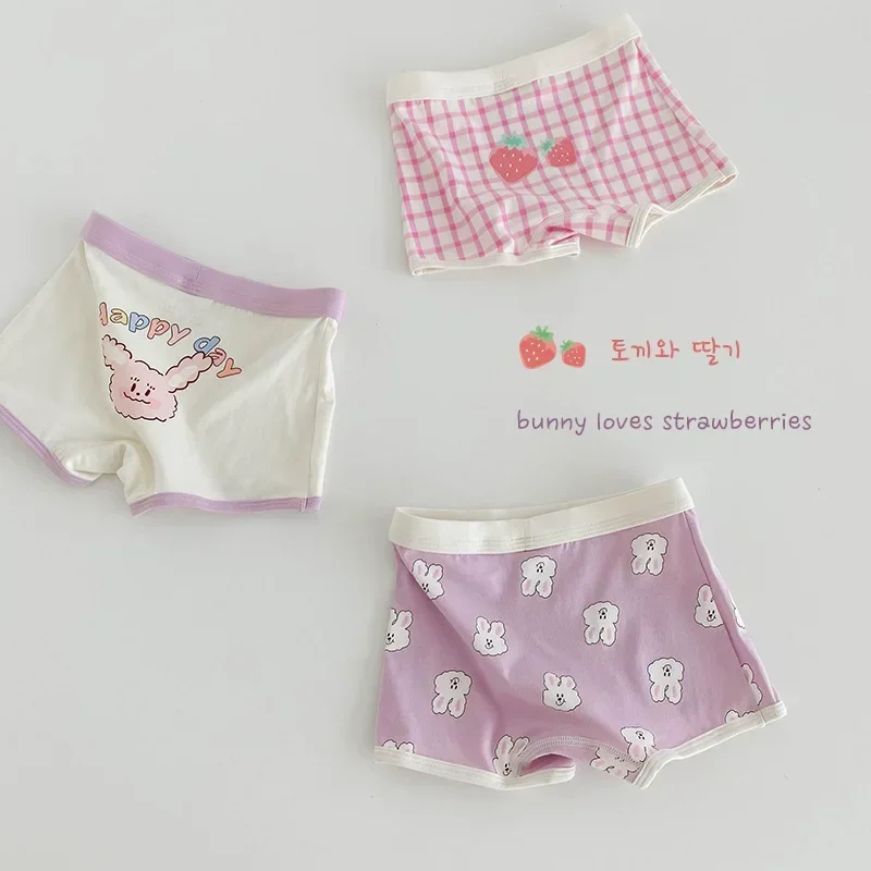 

N120 Children's Underwear Autumn New 3 Pairs Cotton Children's Underwear Cartoon Cute A Class Girl Baby