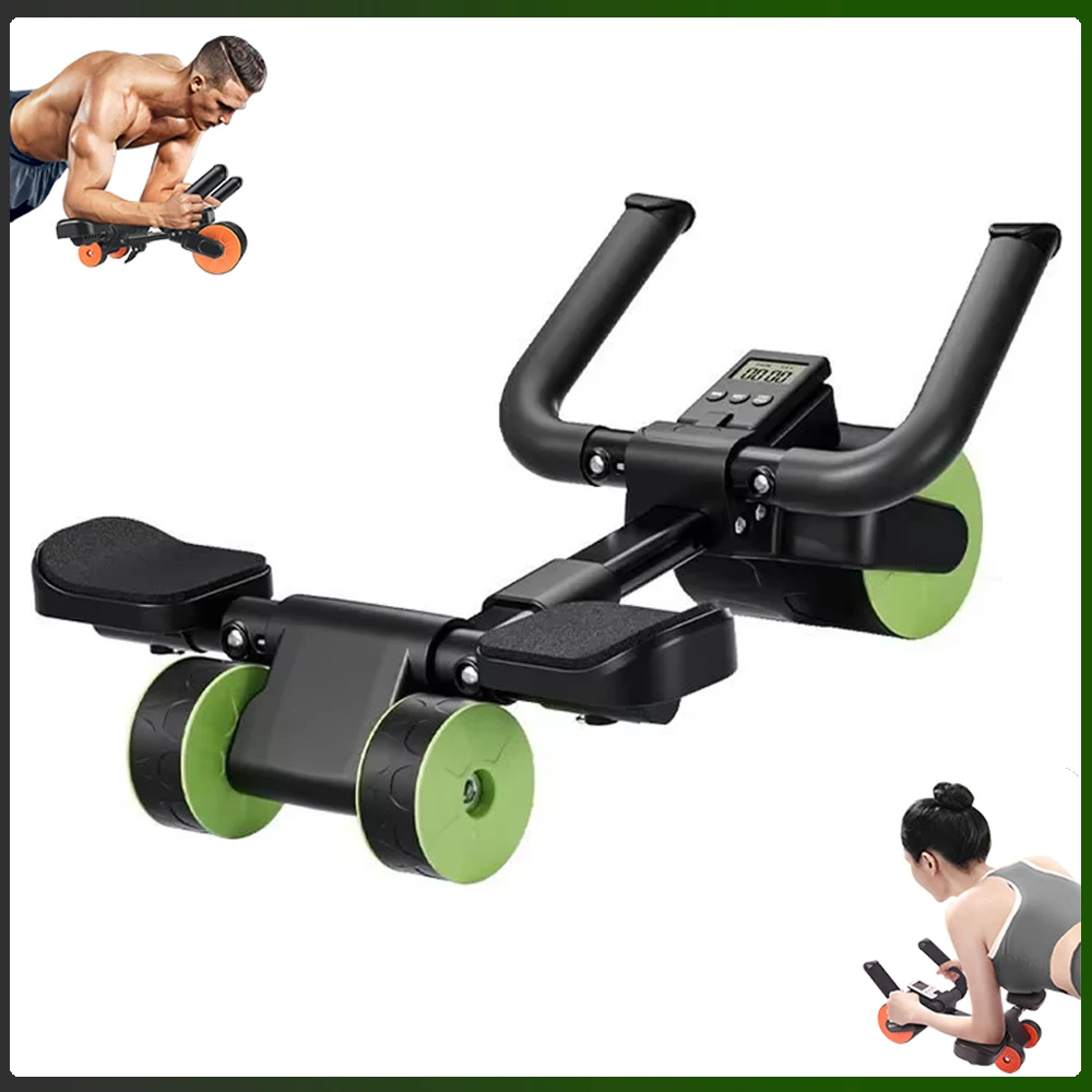 Abdominal Wheel Exerciser 3 Wheel Workout AB Rollers Push-Ups Stands Automatic Rebound Antislip Home Gym Fitness Equipment