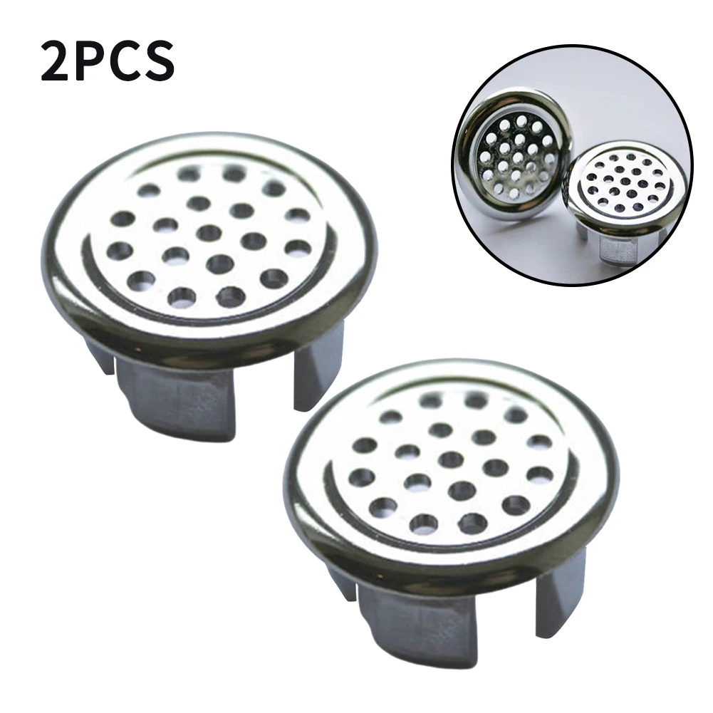 2pcs For Kitchen Bathroom Basin Sink Accessories Overflow Ring Bathroom Overflow Covers For Basin/Sink Chromed Replacement Hole kemaidi glass basin sink set bathroom washbasin sink