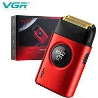 VGR Shaver Professional Beard Trimmer Electric Shaving Machine 9000 RPM Razor Shaver Reciprocating LED Shaver for Men V-377