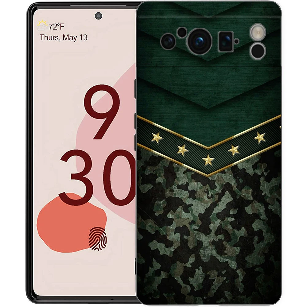 Camouflage Military-Grade Shockproof Phone Case - Soft TPU Black Cover