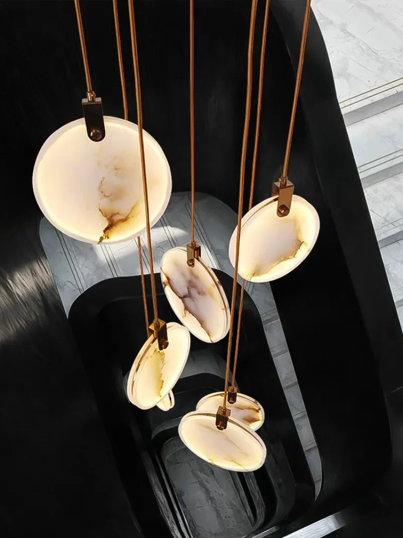 Description Picture 2 of itemModern Marble Pendant Lamp Living Room Bedroom Bedside Dining Room Staircase Kitchen LED Decoration Lights Hanging Lighting Home