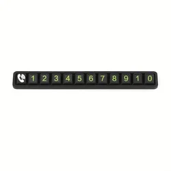 Universal High - Temp Resistant Temporary Car Parking Phone Number Plate Ornament (Black)