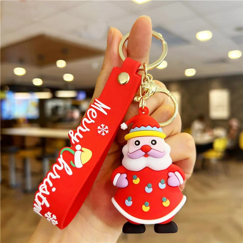 Fashion Cartoon PU Leather Keychain Cute Flower Star Christmas Tree Leather Key  Chain Men Women Car Waist Wallet Keyrings - AliExpress