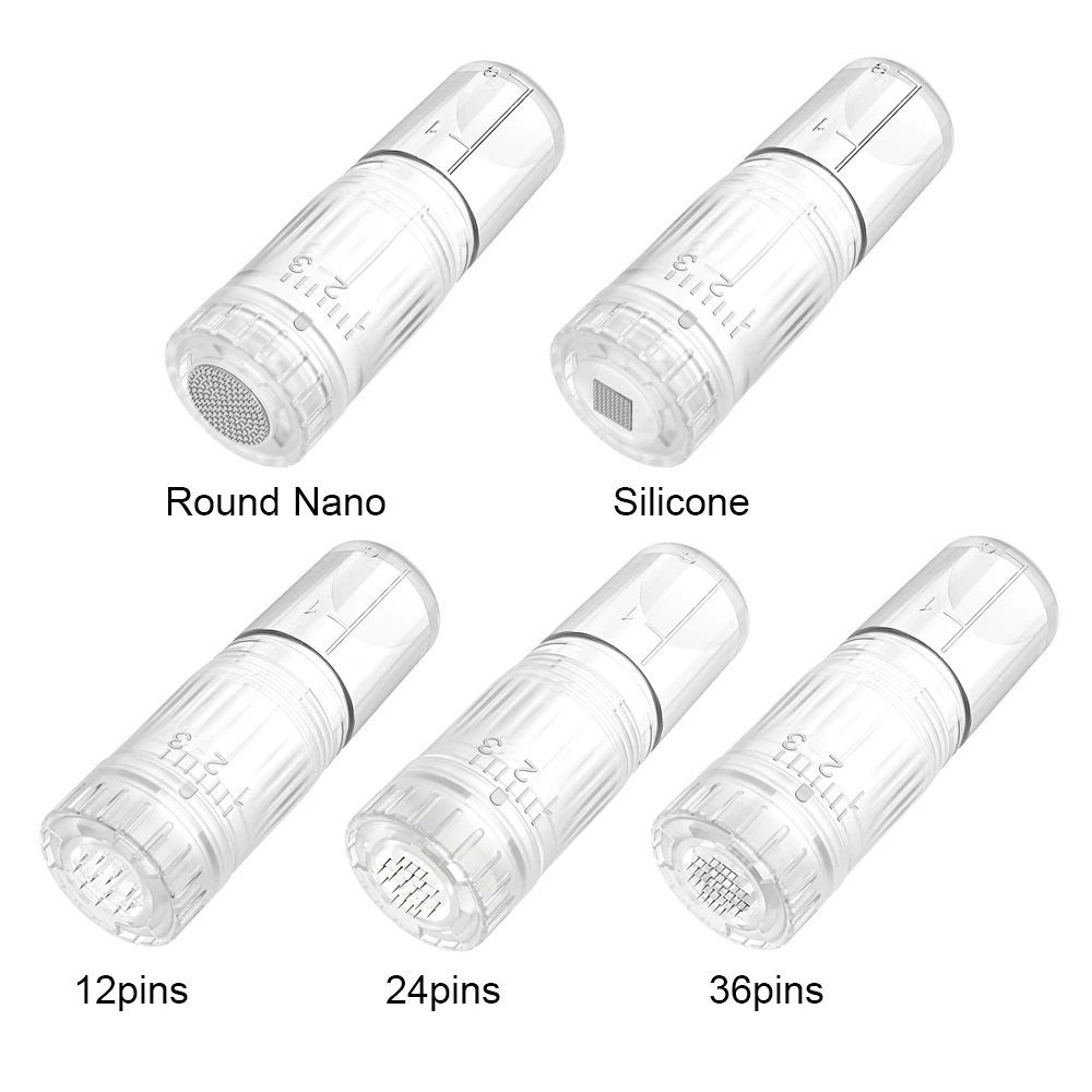 Hydra pen H5 H3 Needle Cartridge 1-3 Level Adjustable Liquid Out Put Cartridges 12pin 24pin 36pin Nano Silicone 3ml Container