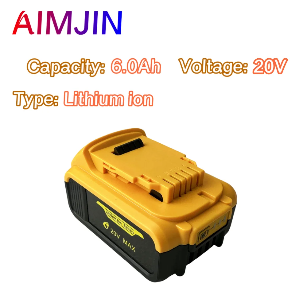 6000mAh 20 Volt Max Lithium Ion Battery + 20V Battery Charger for