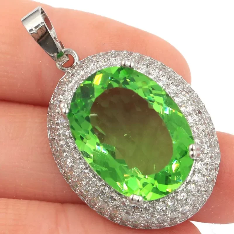 8g Customized 925 SOLID STERLING SILVER  PENDANT Eye Catching Alexandrite Topaz Tsavorite Garnet Red Ruby Tourmaline CZ Woman's 8g customized 925 solid sterling silver pendant eye catching alexandrite topaz tsavorite garnet red ruby tourmaline cz woman s